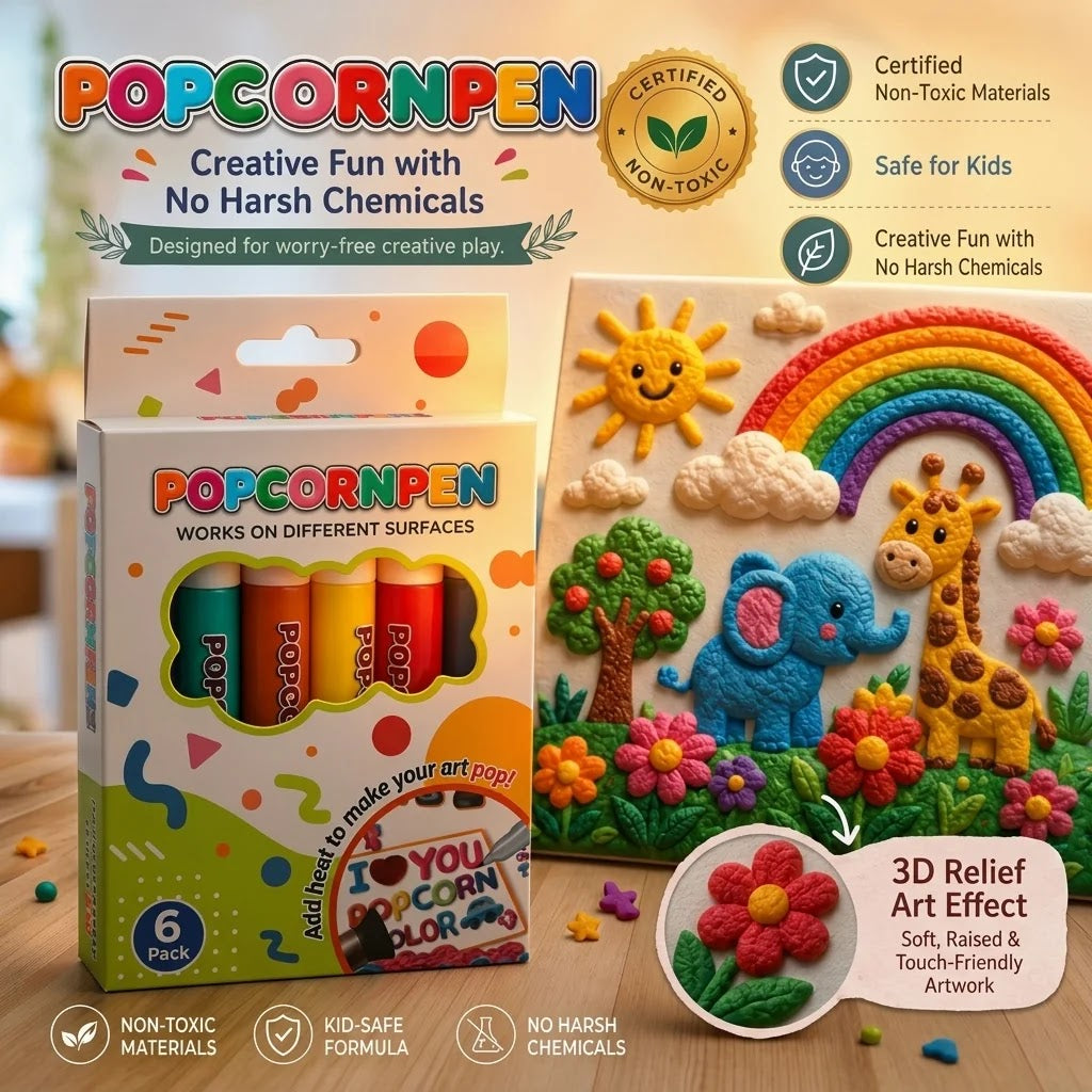 🖍️🎁🔮Magic Pen – Draw 3D with one stroke!🎄 DIY Bubble Popcorn Drawing Pens🔥