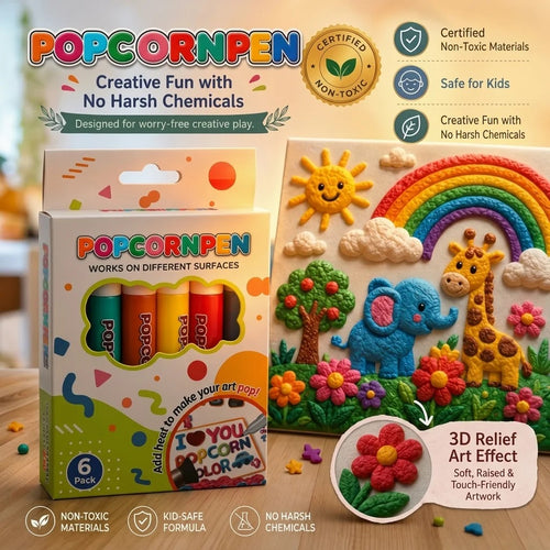 🖍️🎁🔮Magic Pen – Draw 3D with one stroke!🎄 DIY Bubble Popcorn Drawing Pens🔥