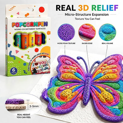 🖍️🎁🔮Magic Pen – Draw 3D with one stroke!🎄 DIY Bubble Popcorn Drawing Pens🔥
