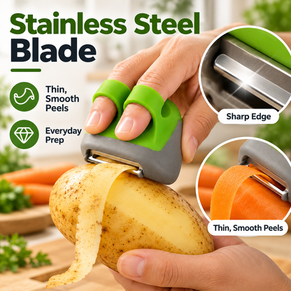 🎁 BUY 1, GET 1 FREE! | Palm-Fit Vegetable Peeler – Effortless Peeling & Comfortable Grip ✨