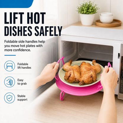 🎁 Buy 2, Get 1 FREE! 🔥 Foldable Microwave Stacking Rack 🍽️ | Save Space & Maximize Storage 🏡✨