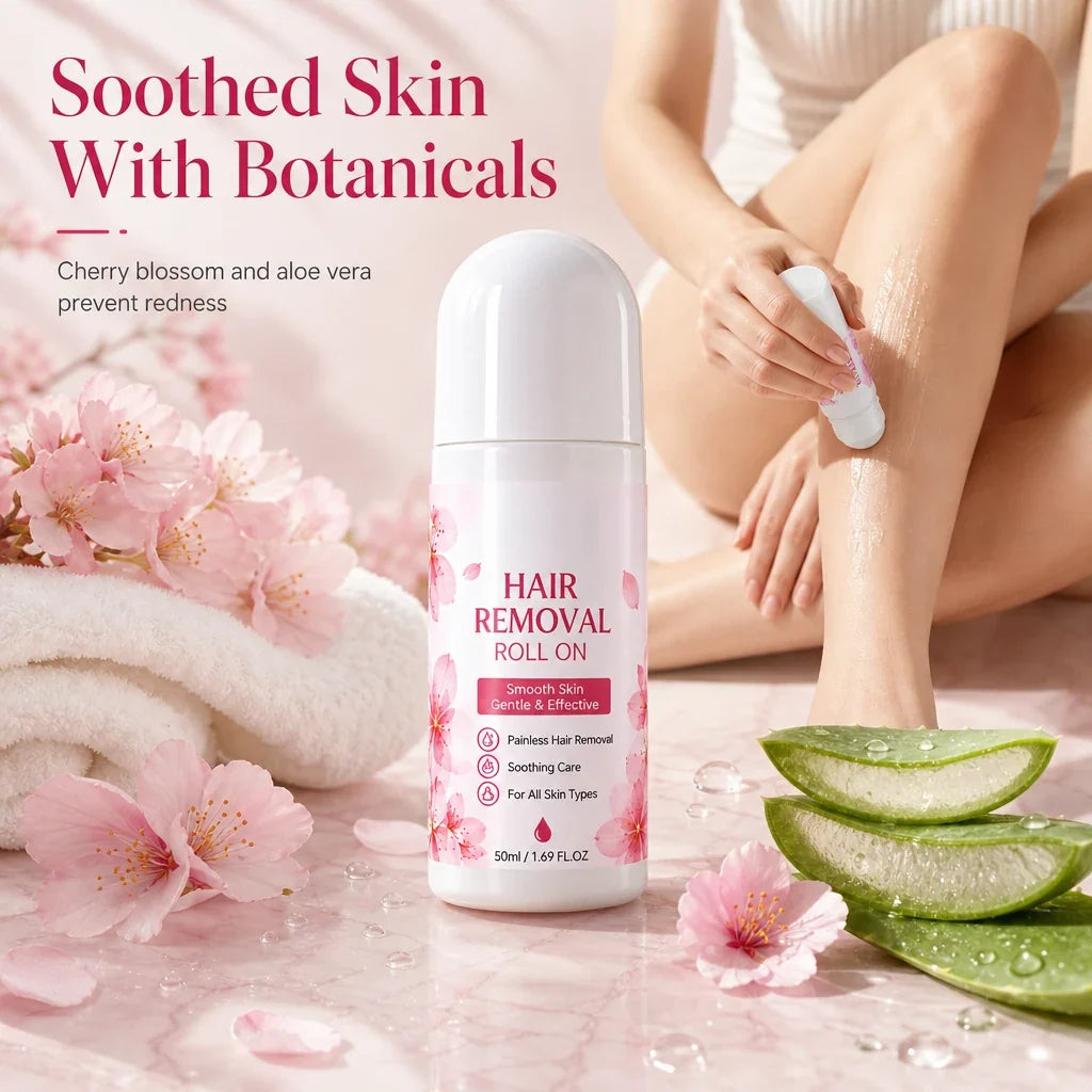 🔥 BUY 1 GET 1 FREE! 🎁 Smooth, Silky Skin Made Easy – Gentle Hair Removal Roll-On for All Skin Types! ✨