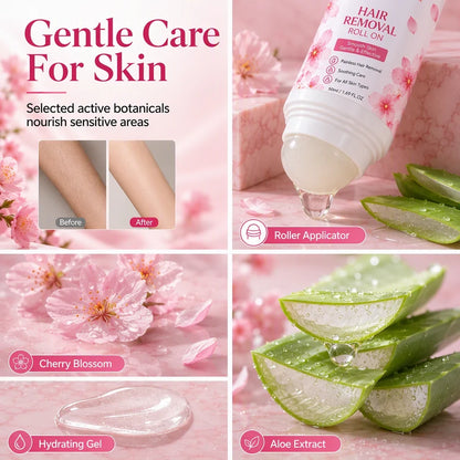 🔥 BUY 1 GET 1 FREE! 🎁 Smooth, Silky Skin Made Easy – Gentle Hair Removal Roll-On for All Skin Types! ✨