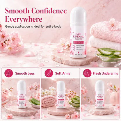 🔥 BUY 1 GET 1 FREE! 🎁 Smooth, Silky Skin Made Easy – Gentle Hair Removal Roll-On for All Skin Types! ✨